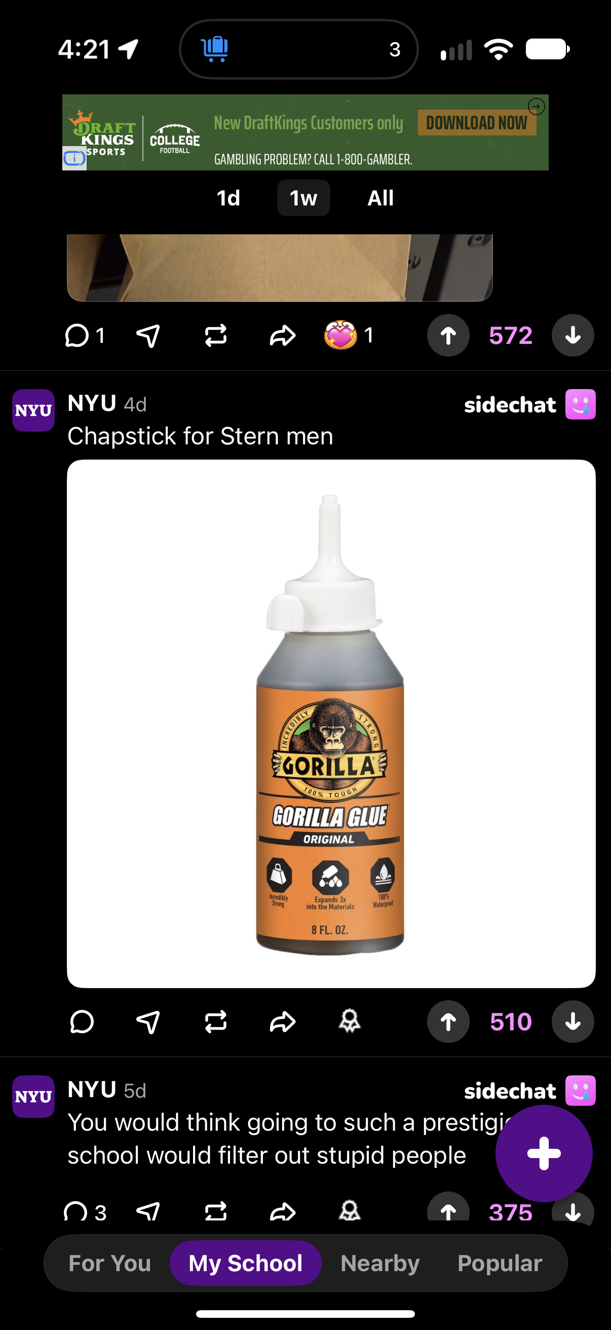 The Gorilla Glue bottle pictured in the Stern chapstick meme